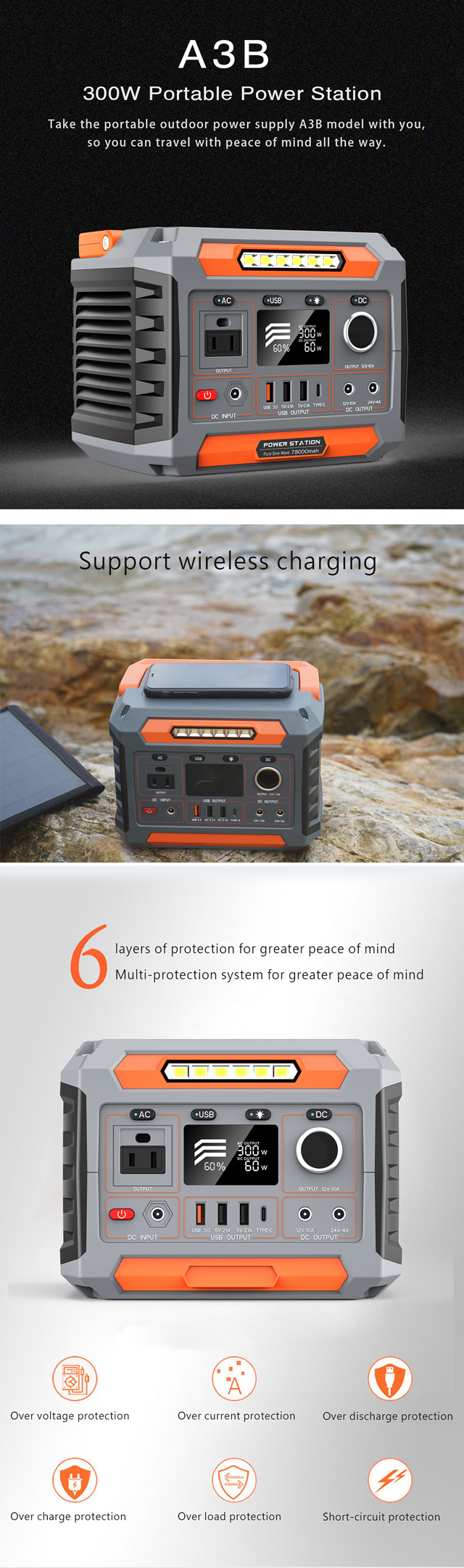 2023011913592020 - Hot Sale Products Outdoor Camping Type-C Input 300W Lithium Battery Power Bank Portable Power Station $149