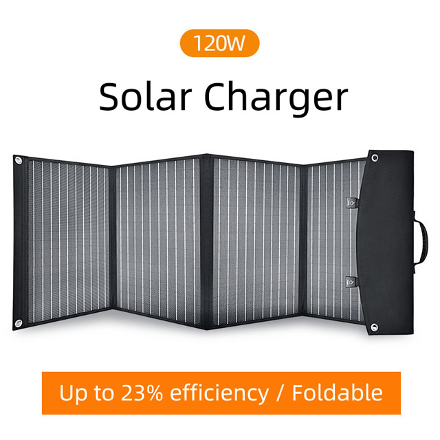 2023011914585066 - High Efficiency 23% Solar Generator Charging Portable 120W Foldable Solar Panel Solar Panel Folding $129