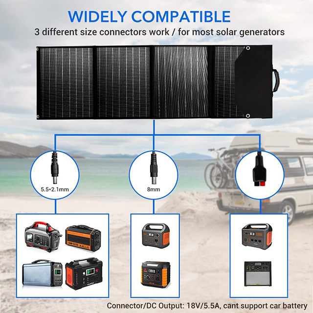 202301191458564 - High Efficiency 23% Solar Generator Charging Portable 120W Foldable Solar Panel Solar Panel Folding $129