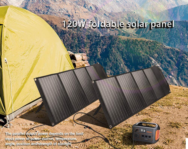 2023011914590188 - High Efficiency 23% Solar Generator Charging Portable 120W Foldable Solar Panel Solar Panel Folding $129